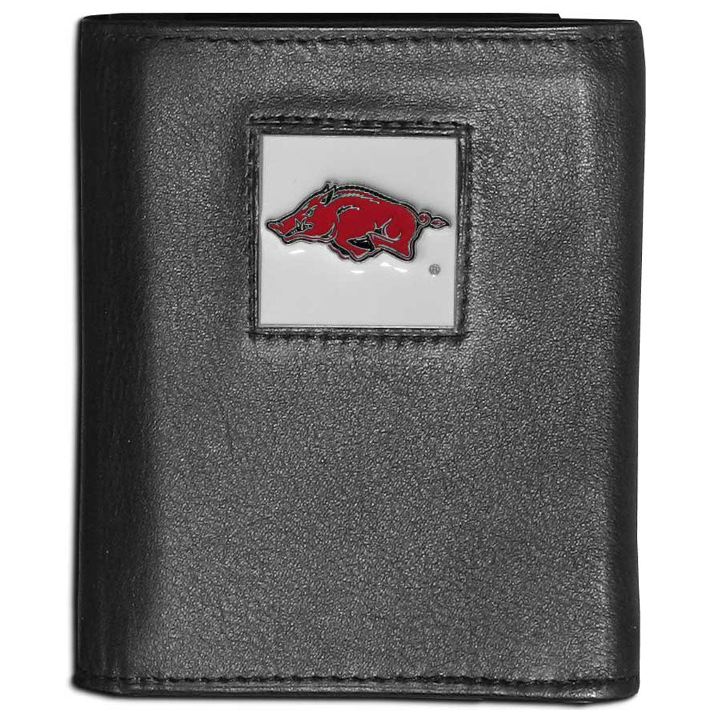 Arkansas Razorbacks Leather Trifold Wallet