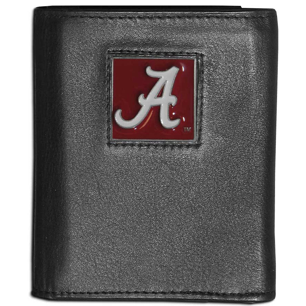 Alabama Crimson Tide   Leather Tri fold Wallet 