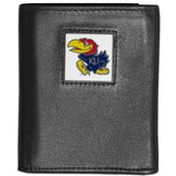 Kansas Jayhawks Leather Trifold Wallet