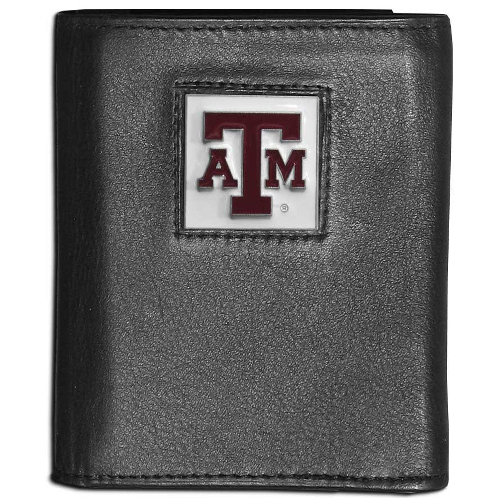 Texas A & M Aggies Leather Trifold Wallet