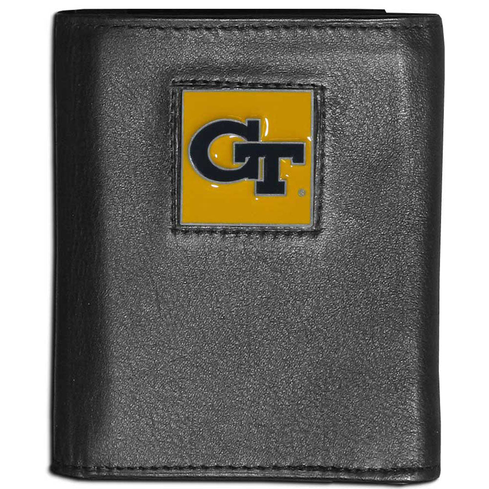 Georgia Tech Yellow Jackets Leather Trifold Wallet