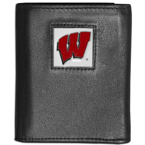 Wisconsin Badgers Leather Trifold Wallet