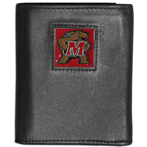 Maryland Terrapins Leather Trifold Wallet