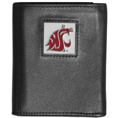 Washington St. Cougars Leather Trifold Wallet