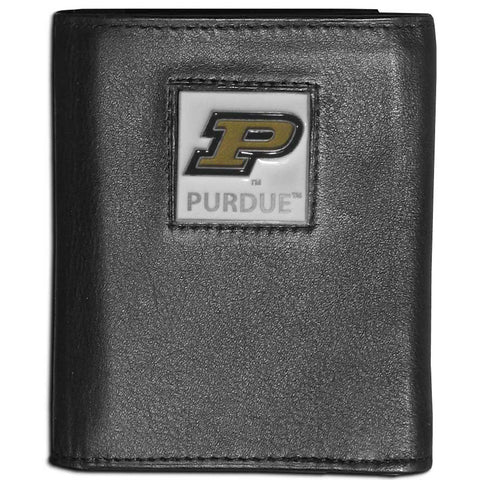 Purdue Boilermakers Leather Trifold Wallet