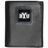BYU Cougars Leather Trifold Wallet