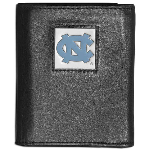 North Carolina Tar Heels   Leather Tri fold Wallet 