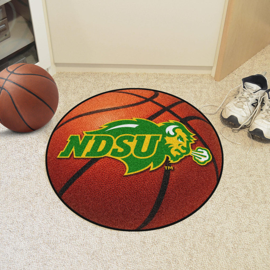 North Dakota State Bison Basketball Mat 27" diameter 