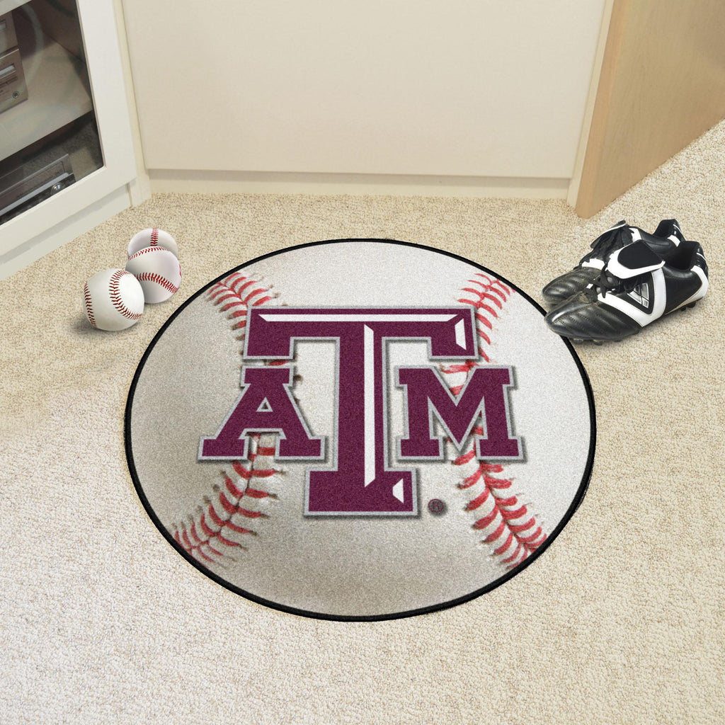 Texas A&M Aggies Baseball Mat 27" diameter 