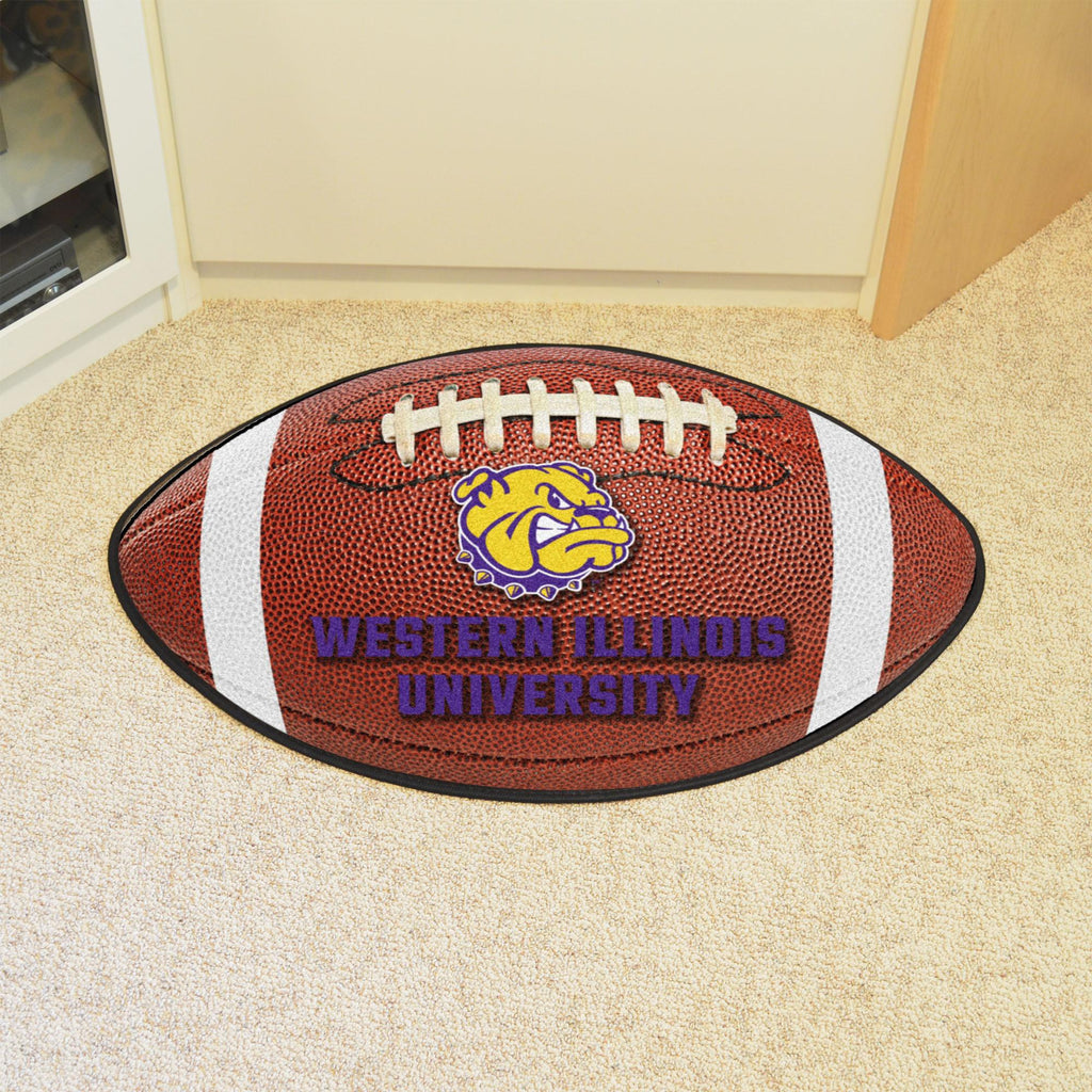 Western Illinois Leathernecks Football Mat 20.5"x32.5" 