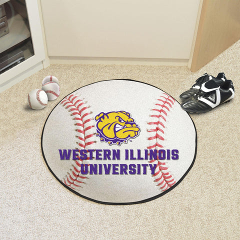 Western Illinois Leathernecks Baseball Mat 27" diameter 