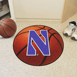 Northwestern Wildcats Basketball Mat 27" diameter