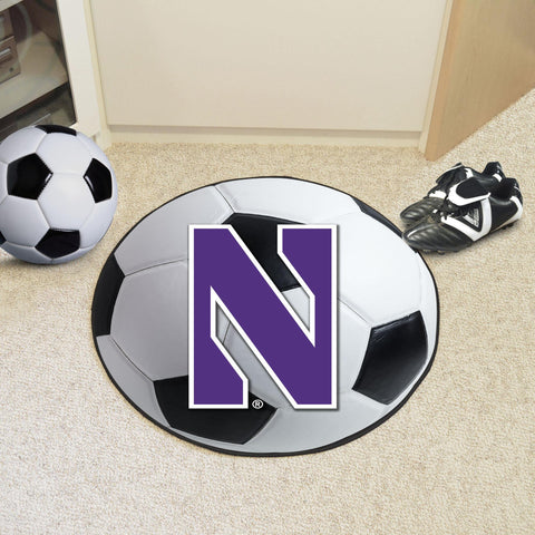 Northwestern Wildcats Soccer Ball Mat 27" diameter 