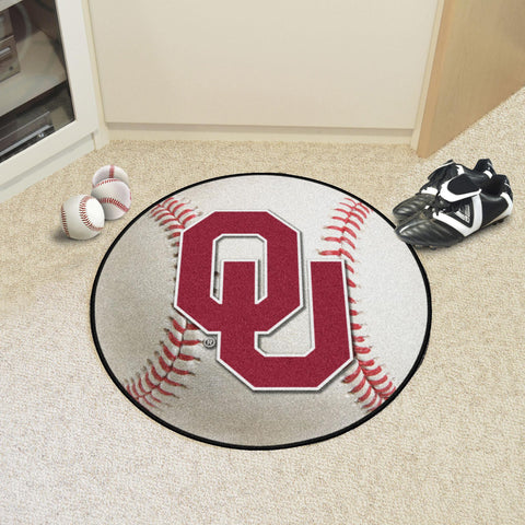 Oklahoma Sooners Baseball Mat 27" diameter 