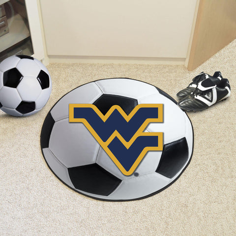 West Virginia Mountaineers Soccer Ball Mat 27" diameter 