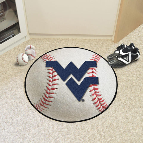 West Virginia Mountaineers Baseball Mat 27" diameter 