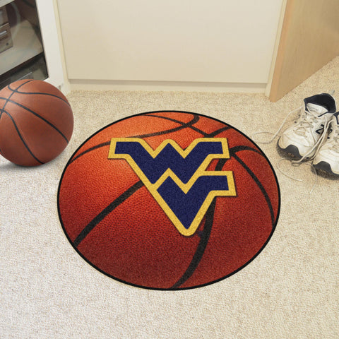 West Virginia Mountaineers Basketball Mat 27" diameter 