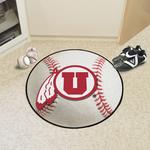 Utah Utes Baseball Mat 27" diameter 