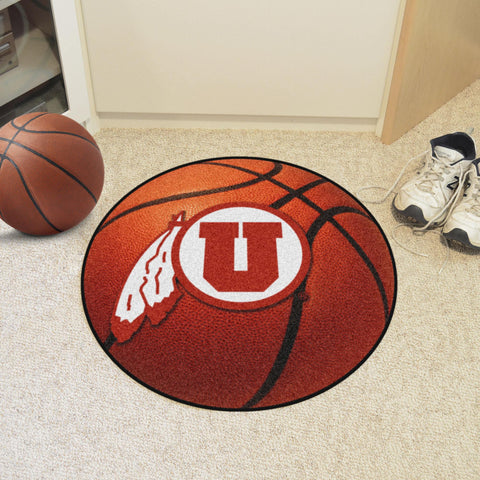 Utah Utes Basketball Mat 27" diameter 