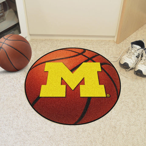 Michigan Wolverines Basketball Mat 27" diameter 