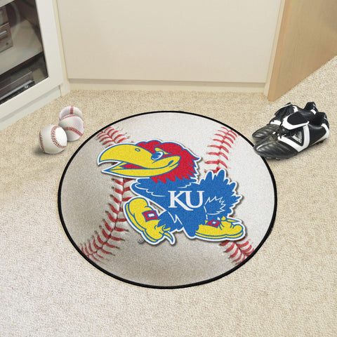 Kansas Jayhawks Baseball Mat 27" diameter 