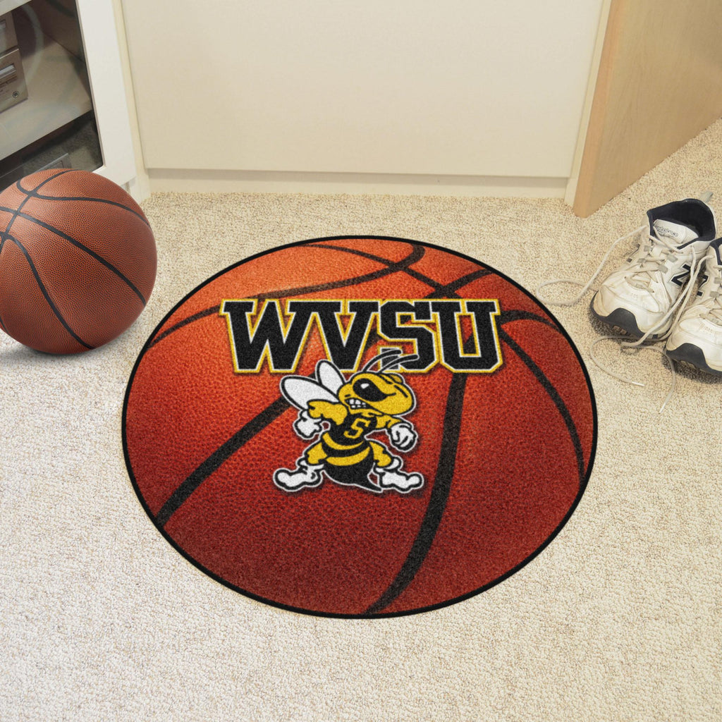 West Virginia State Yellow Jackets Basketball Mat 27" diameter 