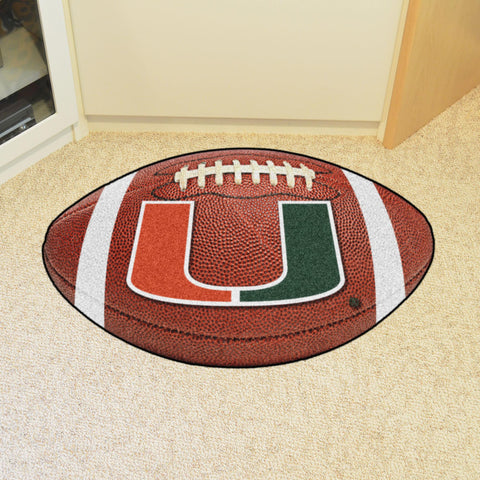 Miami Hurricanes Football Mat 20.5"x32.5"