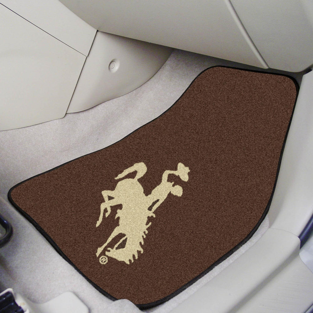 Wyoming Cowboys 2 pc Carpet Car Mat Set 17"x27" 