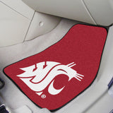 Washington State Cougars 2 pc Carpet Car Mat Set 17"x27" 