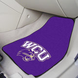 Western Carolina Catamounts 2 pc Carpet Car Mat Set 17"x27" 