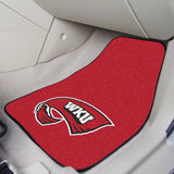 Western Kentucky Hilltoppers 2 pc Carpet Car Mat Set 17"x27" 