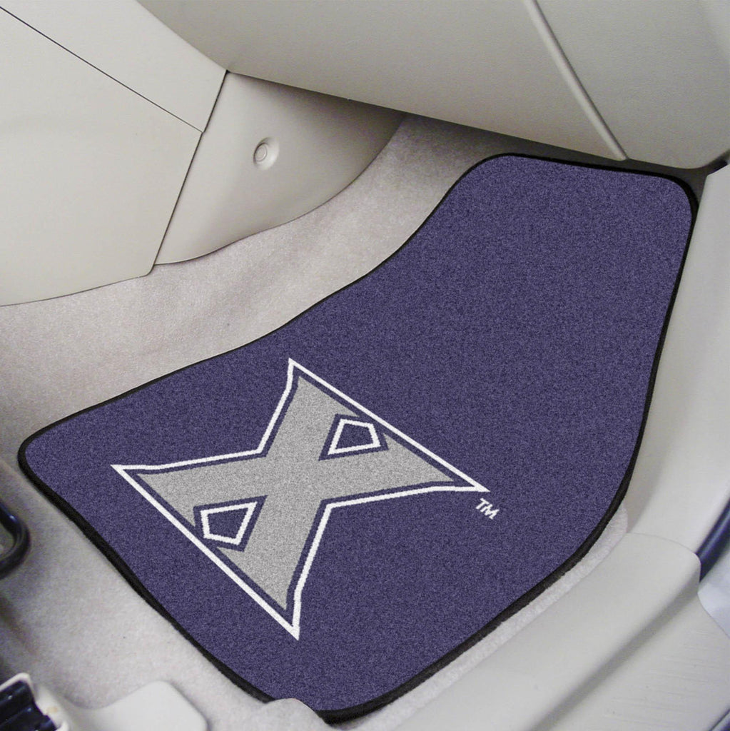 Xavier Musketeers 2 pc Carpet Car Mat Set 17"x27" 