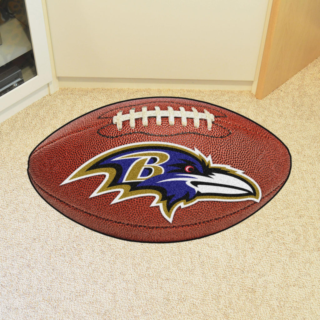Baltimore Ravens Football Mat 20.5"x32.5" 