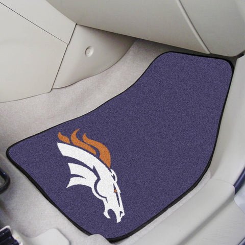 Denver Broncos 2 pc Carpet Car Mat Set 17"x27" 