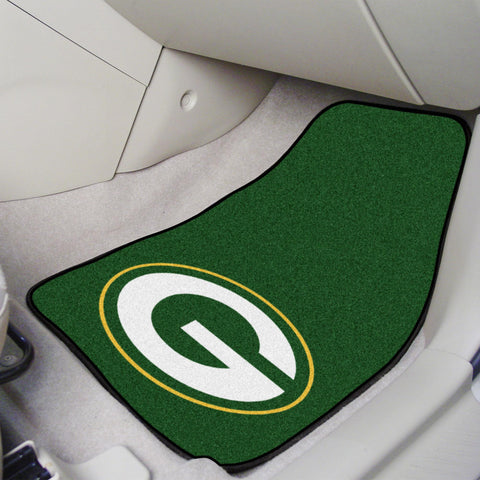 Green Bay Packers 2 pc Carpet Car Mat Set 17"x27" 