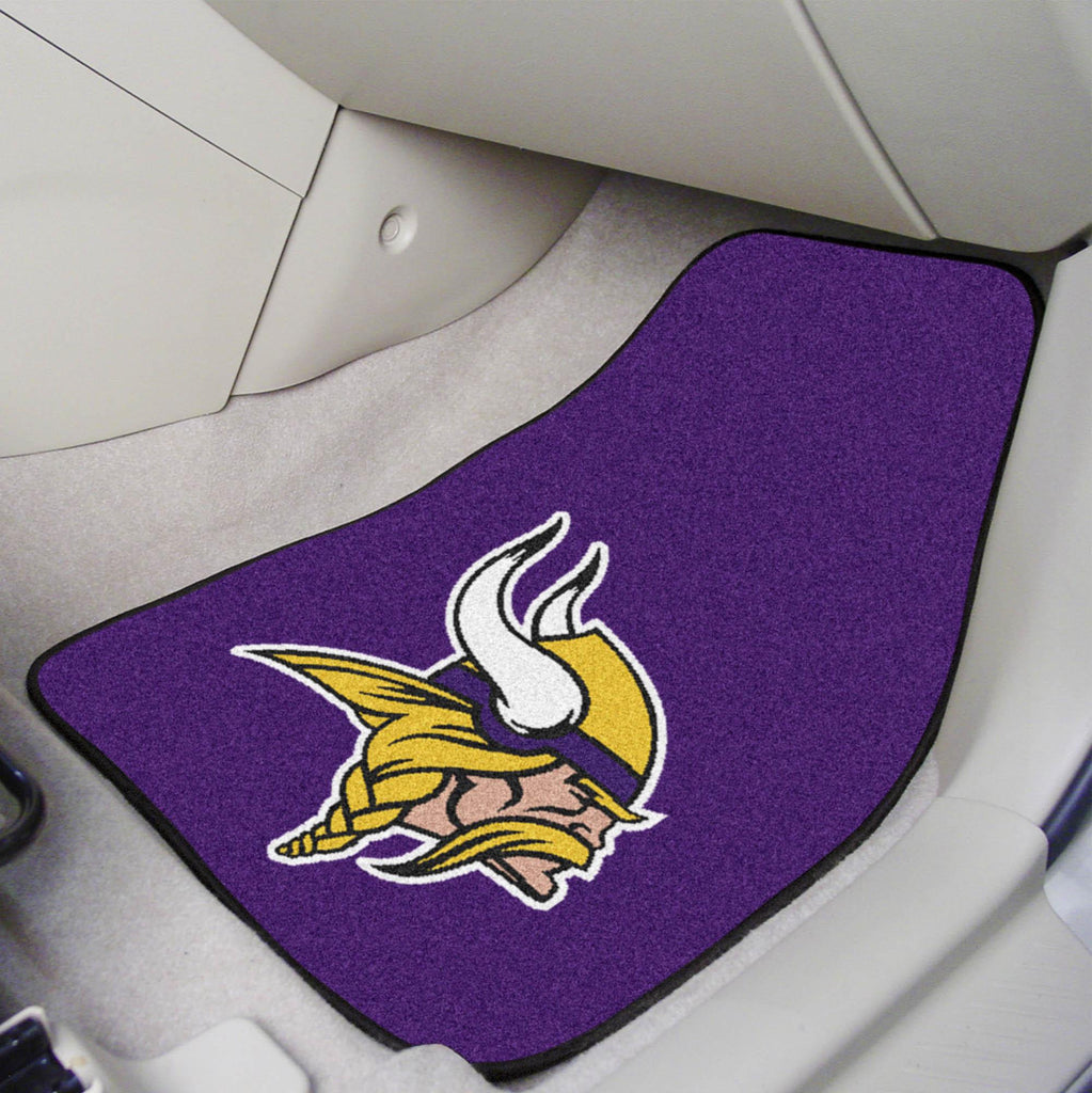 Minnesota Vikings 2 pc Carpet Car Mat Set 17"x27" 