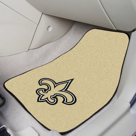 New Orleans Saints 2 pc Carpet Car Mat Set 17"x27" 