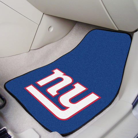 New York Giants 2 pc Carpet Car Mat Set 17"x27" 