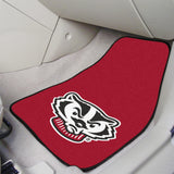 Wisconsin Badgers 2 pc Carpet Car Mat Set 17"x27"