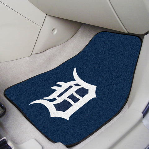 Detroit Tigers 2 pc Carpet Car Mat Set 17"x27" 