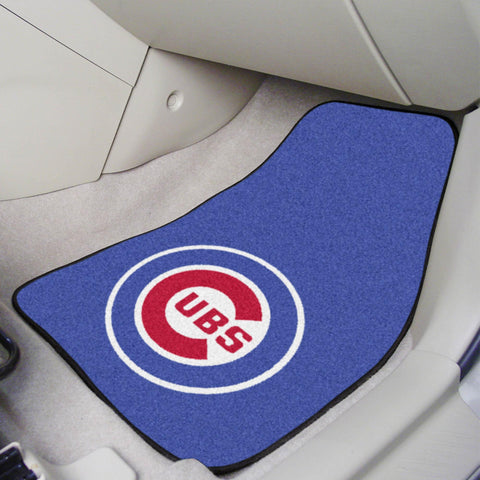 Chicago Cubs 2 pc Carpet Car Mat Set 17"x27" 