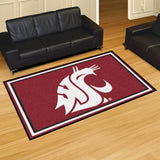 Washington State Cougars 5x8 Rug 59.5"x88" 