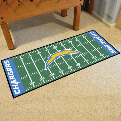 Los Angeles Chargers Football Field Runner 30"x72" 