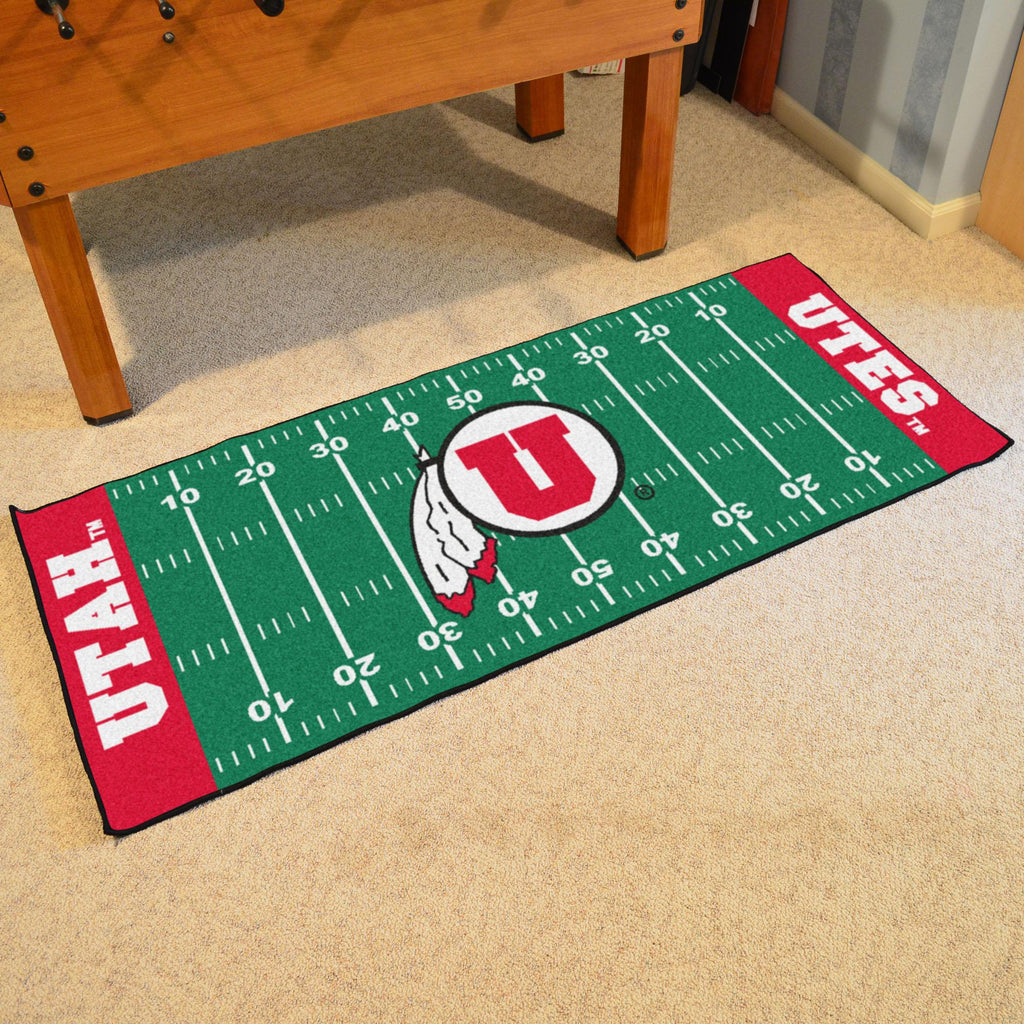 Utah Utes Football Field Runner 30"x72" 