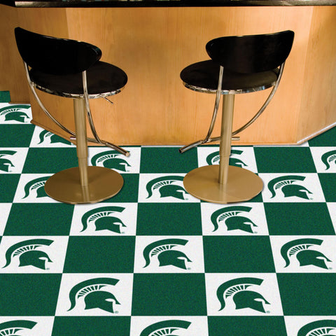 Michigan State Spartans Team Carpet Tiles 18"x18" tiles 