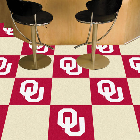 Oklahoma Sooners Team Carpet Tiles 18"x18" tiles 