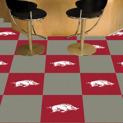 Arkansas Razorbacks Team Carpet Tiles 18"x18" tiles 