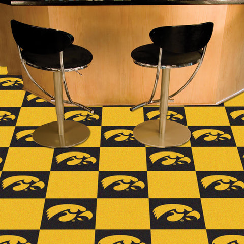 Iowa Hawkeyes Team Carpet Tiles 18"x18" tiles 