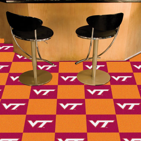 Virginia Tech Hokies Team Carpet Tiles 18"x18" tiles 