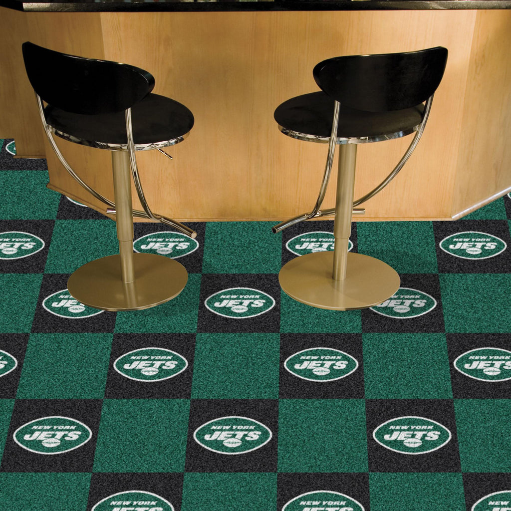 New York Jets Team Carpet Tiles 18"x18" tiles 